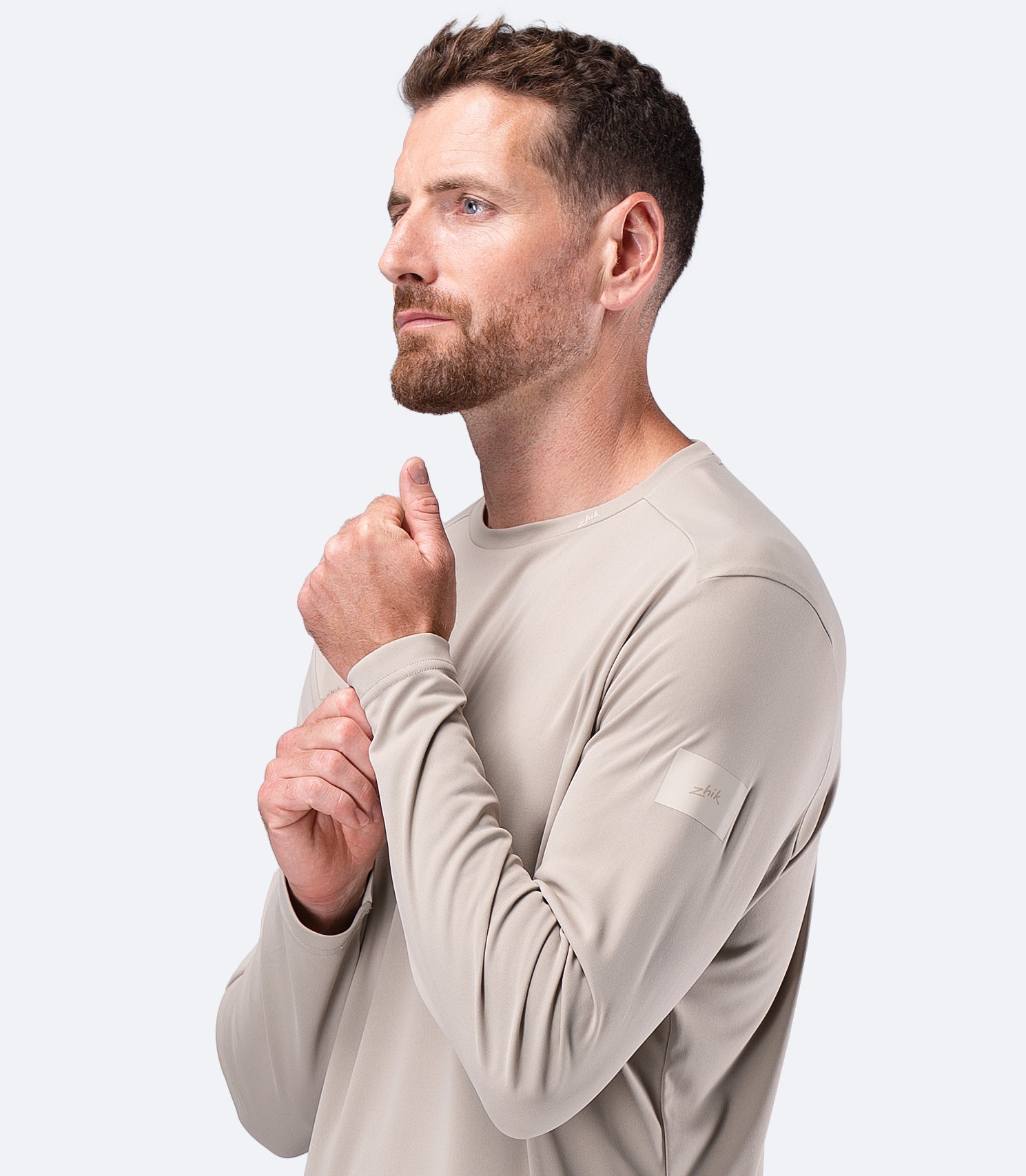 Mens UVActive Long Sleeve Tech Top - Stone