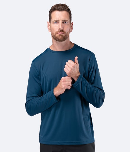 Mens UVActive Long Sleeve Tech Top - Deep Teal
