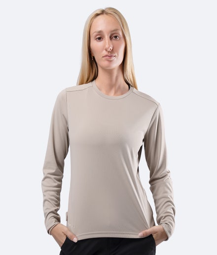 Womens UVActive Long Sleeve Tech Top - Stone