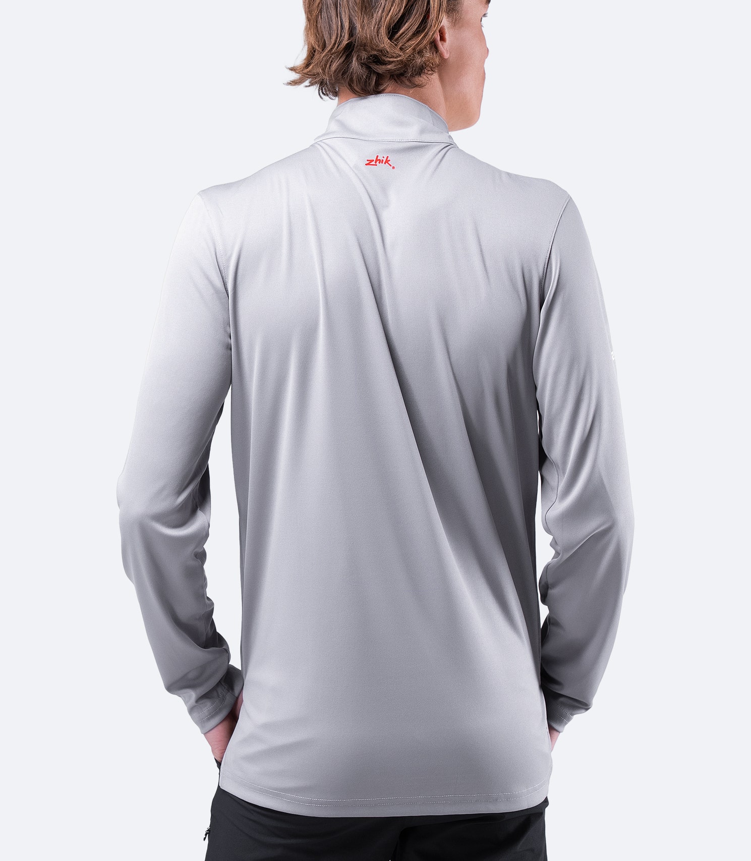 Mens UVActive High Collar 1/4 Zip Top - Grey | Zhik United States
