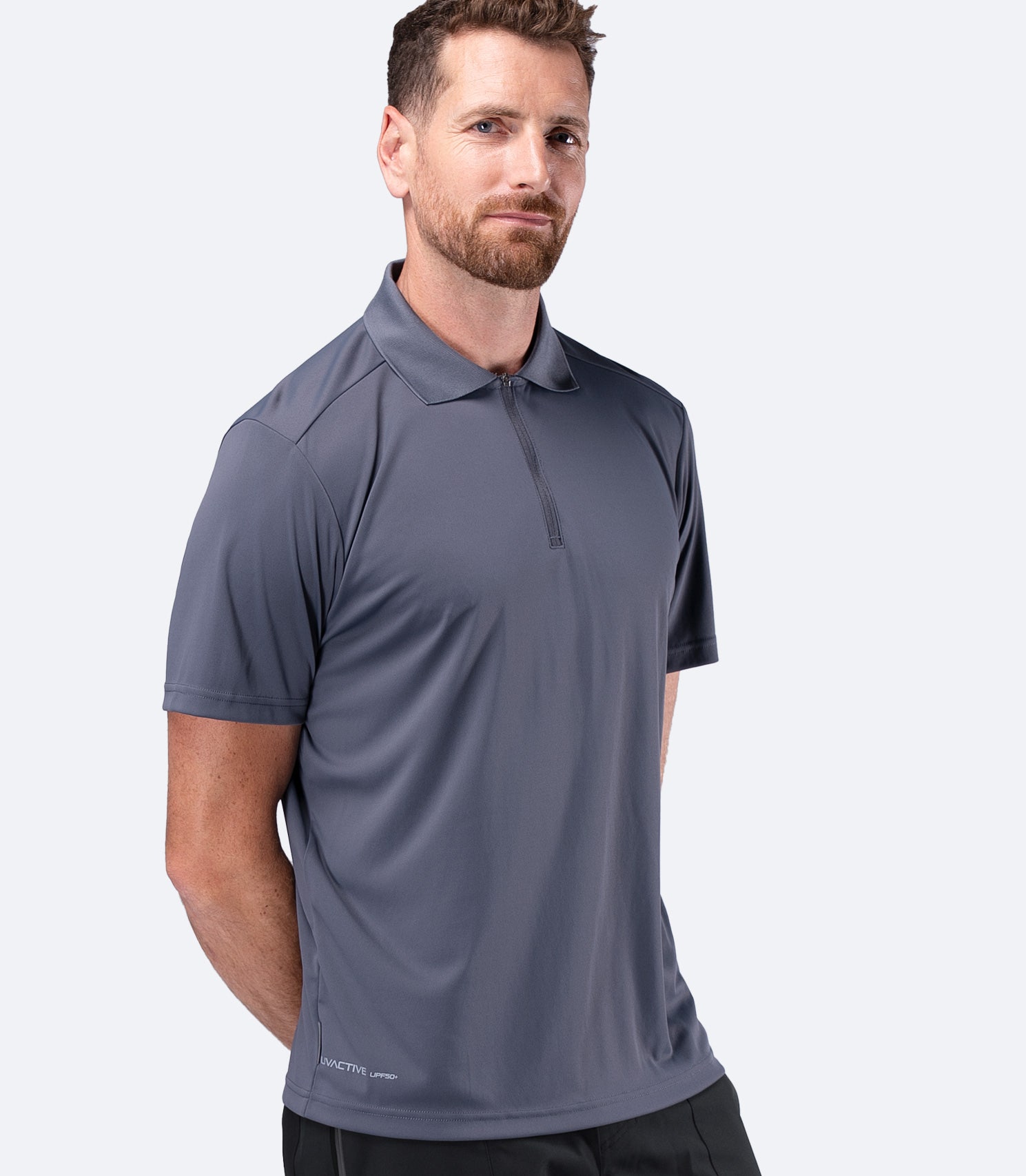 Mens UVActive Short Sleeve Polo - Slate