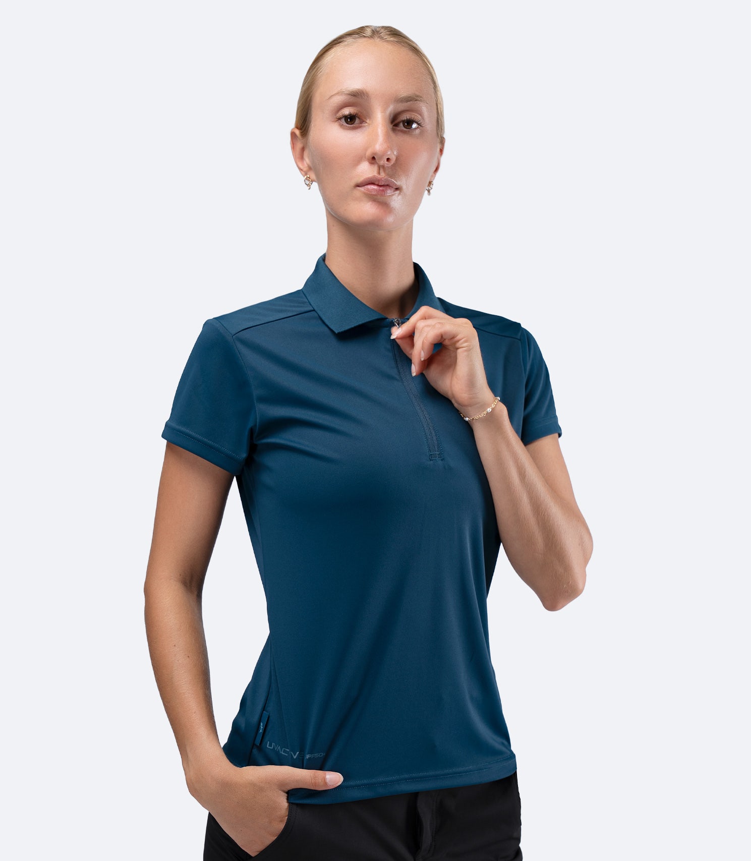 Womens UVActive Short Sleeve Polo - Deep Teal