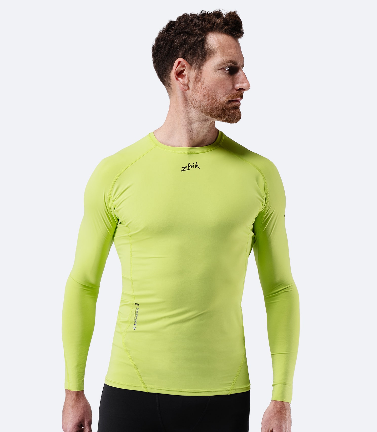 Mens Eco Spandex LT Long Sleeve Baselayer Top - Lime
