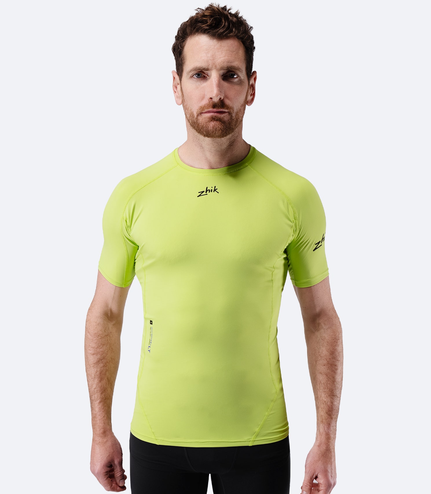 Mens Eco Spandex LT Short Sleeve Baselayer Top - Lime