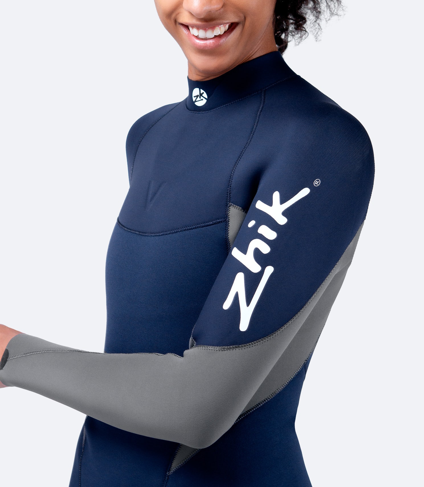 Zhik Women's Superwarm V Neoprene Wetsuit Top - Navy, 3/2mm | Stretch Paneling For Sailing, Watersports