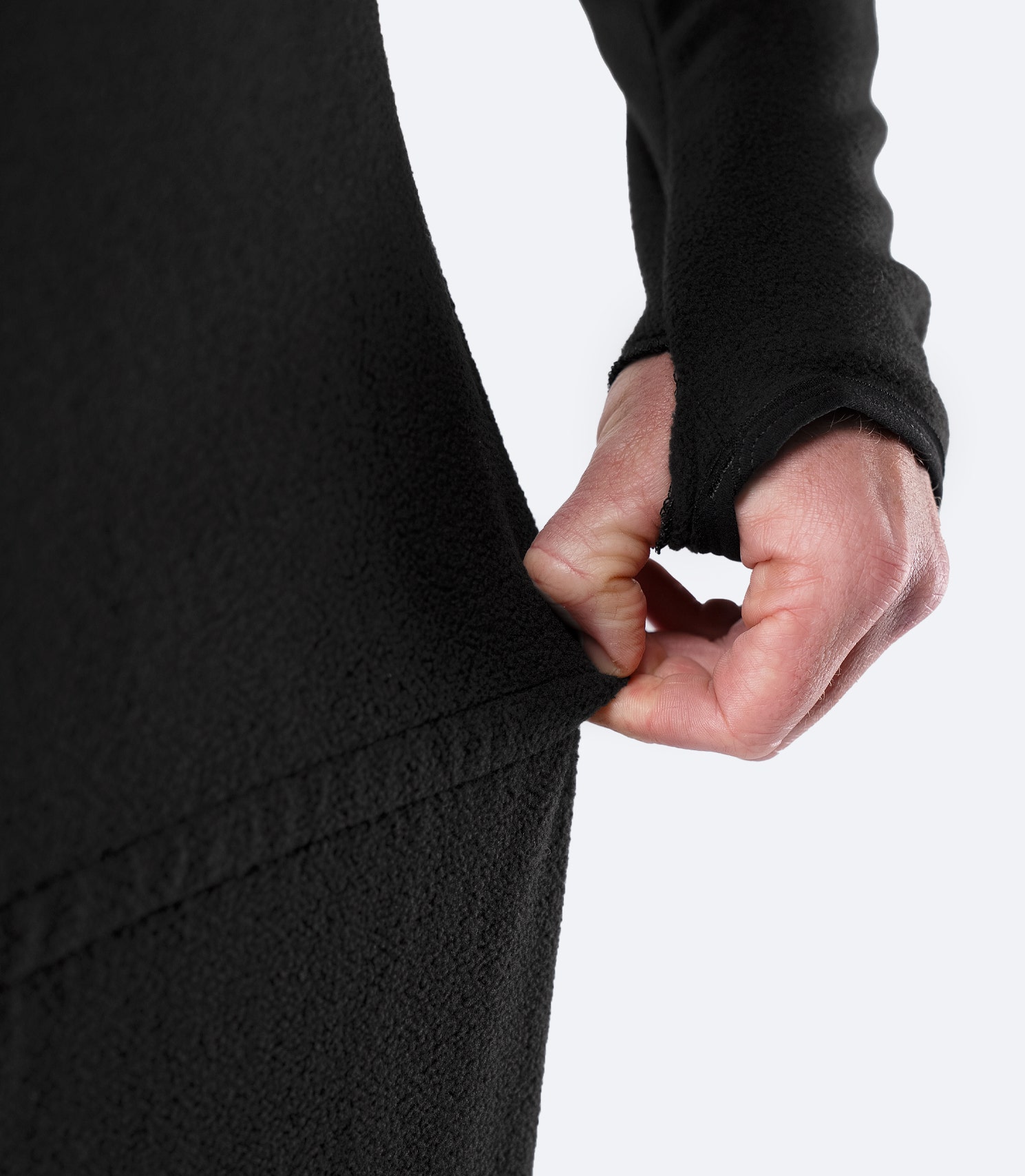 Close-up of sleeve cuff detail on Zhik Drysuit Underfleece