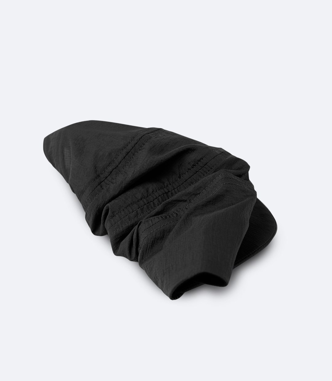 Packable Hat Black Folded