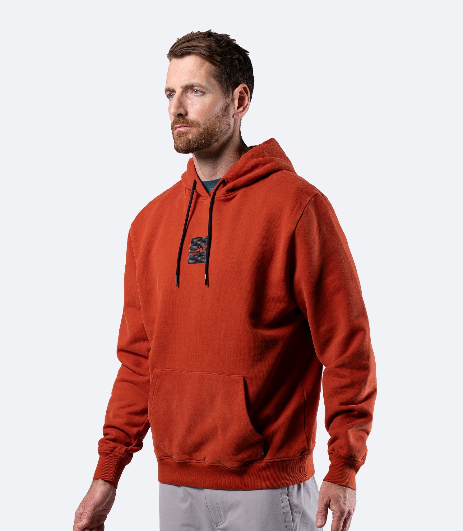 Mens Carbon Hoodie - Red Earth