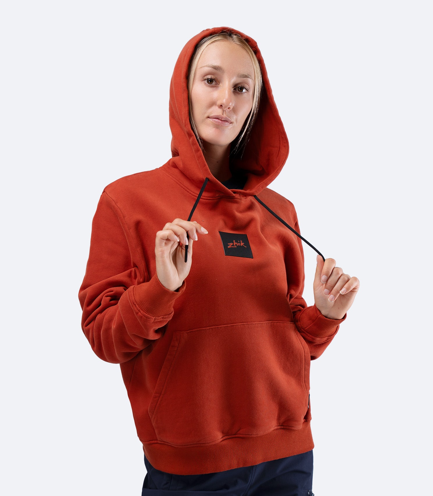 Womens Carbon Hoodie - Red Earth