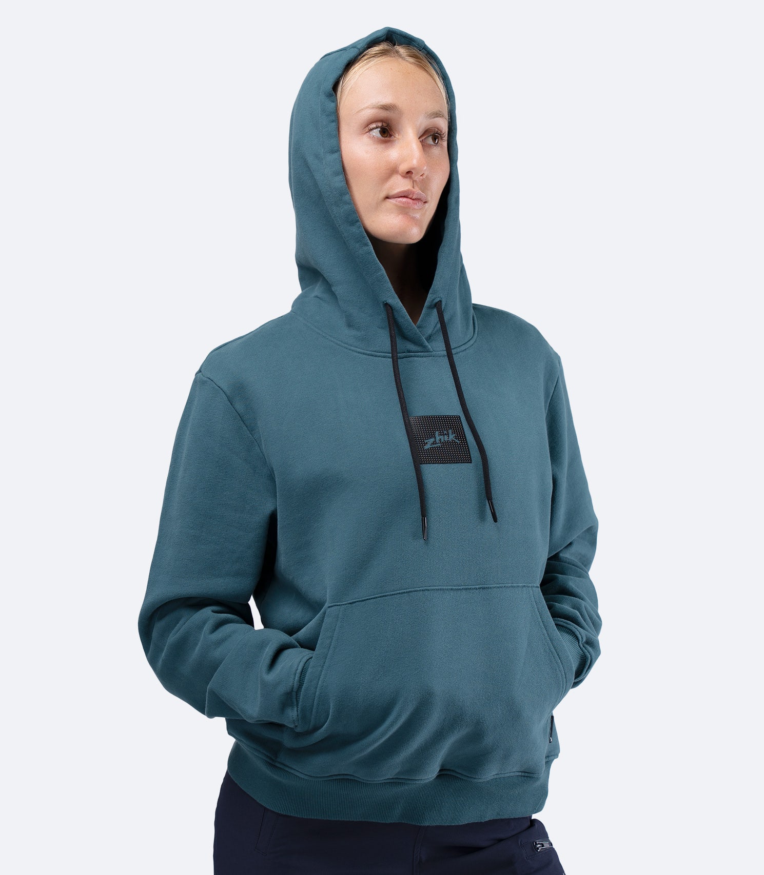 Womens Carbon Hoodie - Deep Teal
