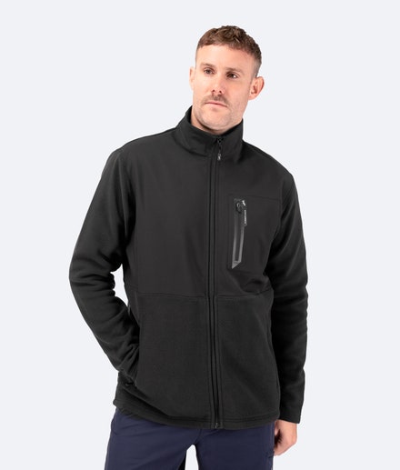 Mens Hybrid Fleece Jacket - Black