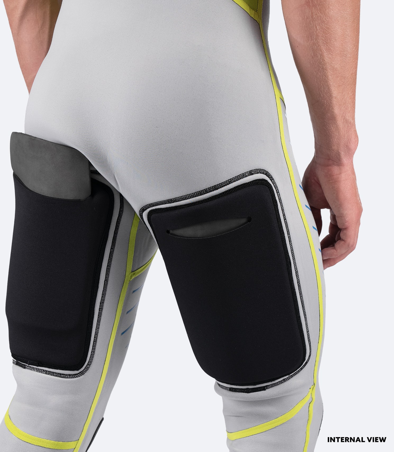 Detailed shot of integrated fiberglass hiking pads in Zhik Men's Superwarm™ Hiker, offering stability and comfort for high-performance hiking.