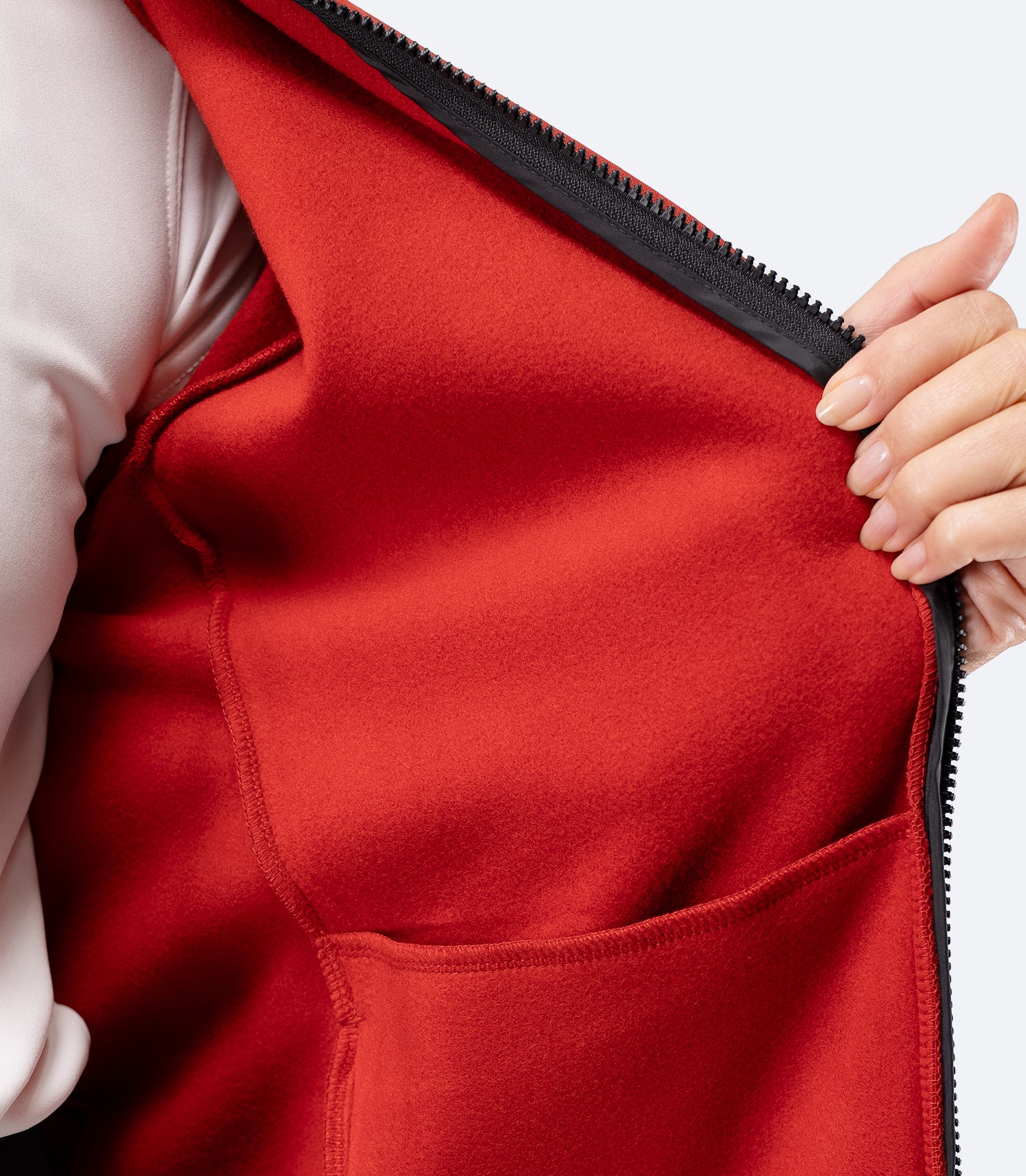 Womens Thermo TechFleece Sports Jacket - Garnet | Zhik Europe