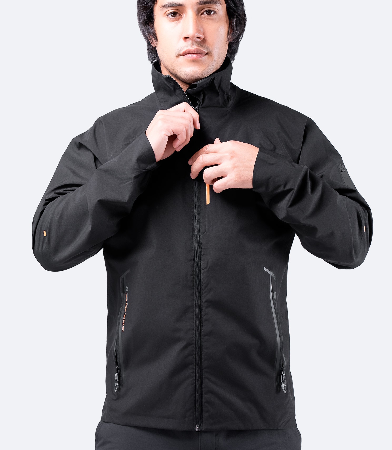 Zhik Men's INS100™ Jacket in Black – waterproof, breathable, and lightweight with a streamlined fit for inshore sailing