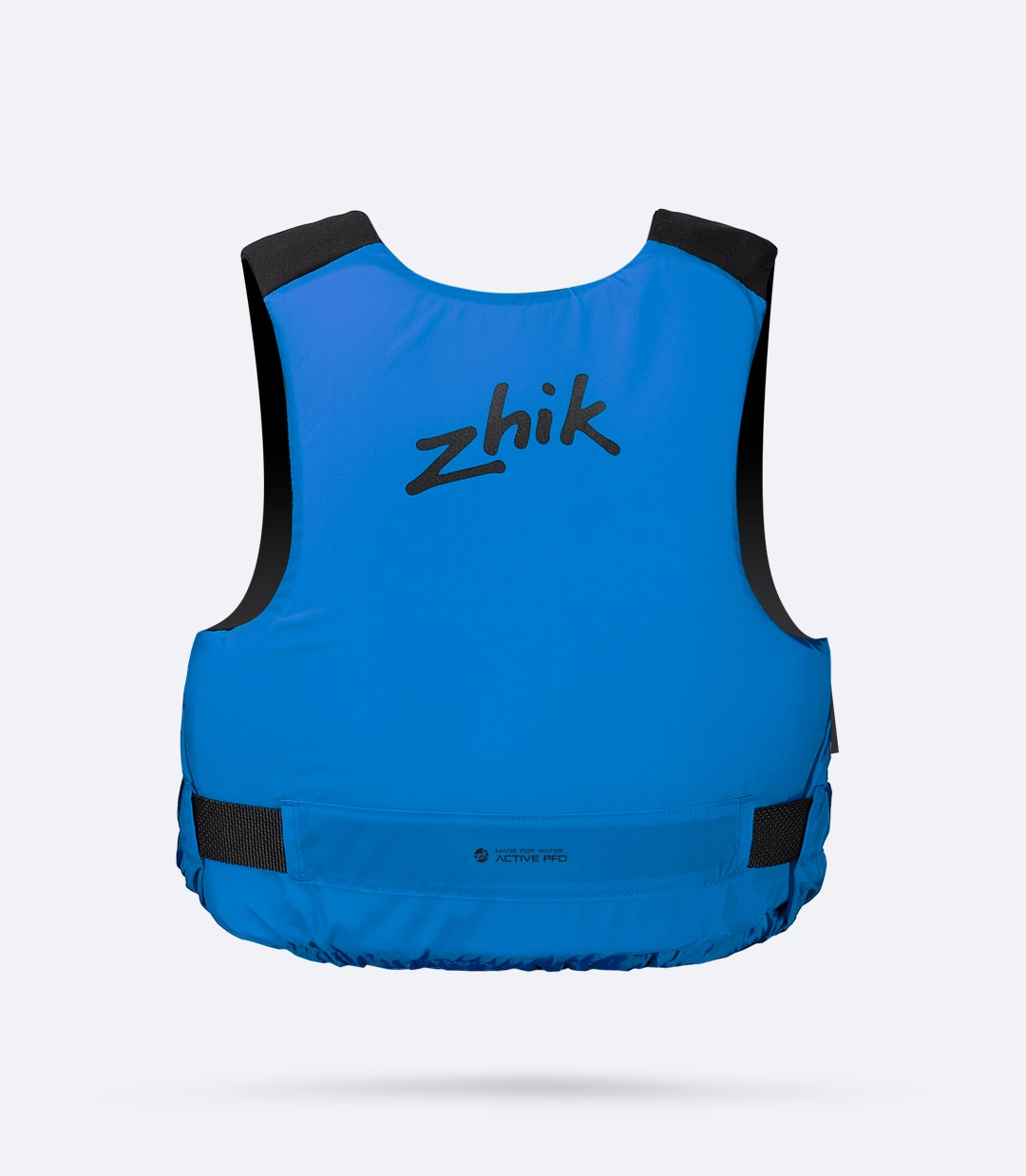 Back view of Zhik USCG Approved Active PFD in cyan with Zhik logo