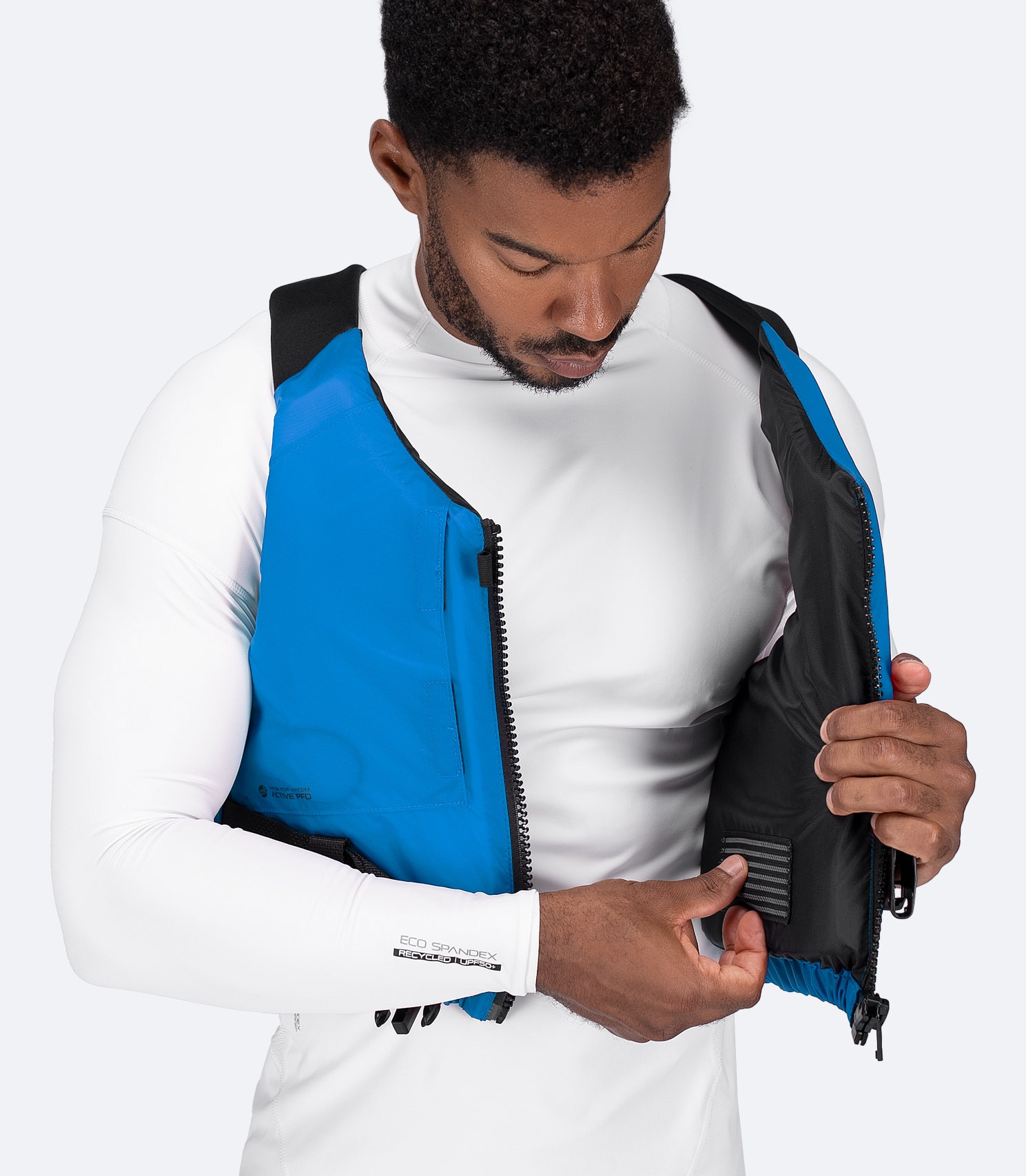 Model fastening Zhik USCG Approved Active PFD in cyan