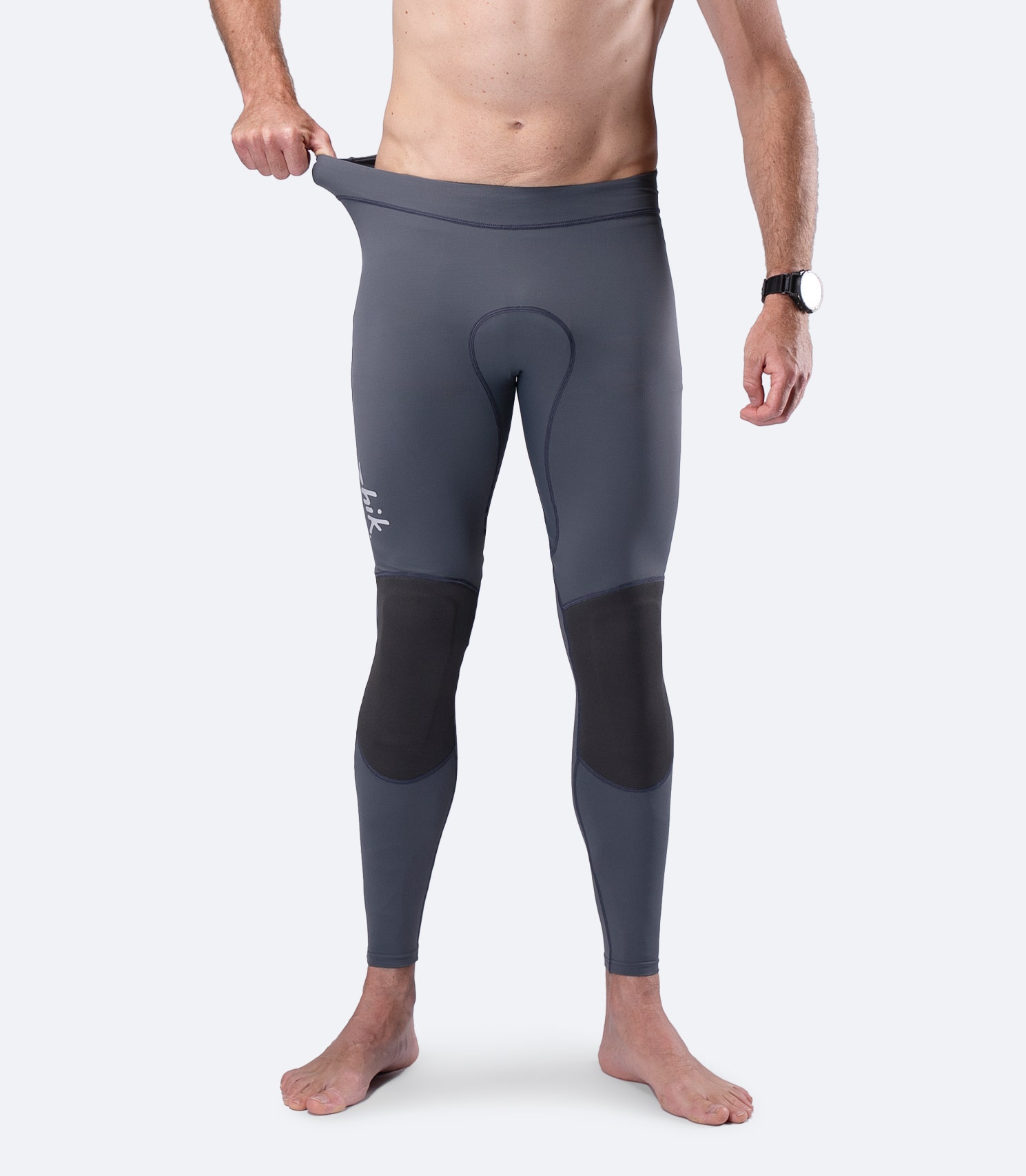 Front view Grey Zhik Men's Hybrid Gear™ Performance Pants showing adjustable stretch
