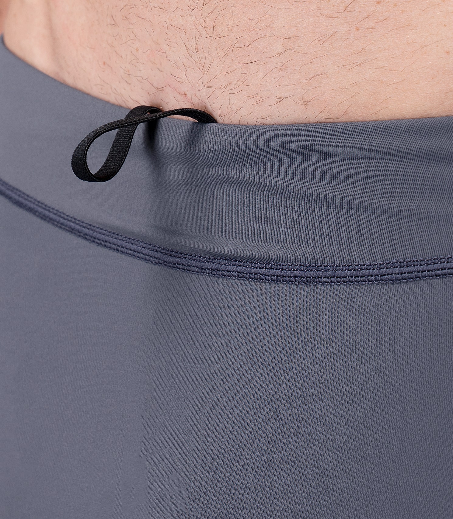 Grey Zhik Men’s Hybrid Gear™ Performance Pants showing flat drawstring waistband with adjustable stretch