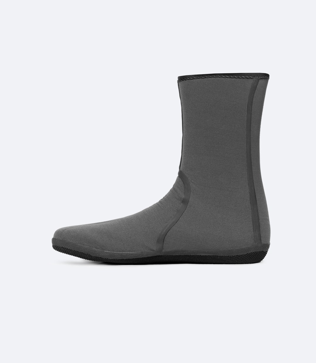 Side view of Zhik Superwarm Neoprene Socks showcasing extended cuffs with an O-ring seal to reduce water entry