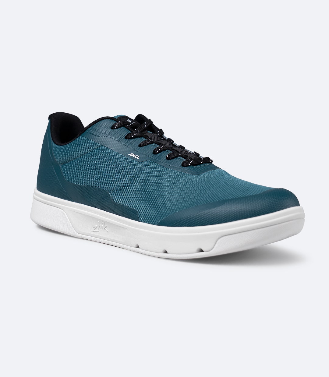 Front view of Zhik ZKG Amphibious Shoe in deep teal, with perforated insole and breathable mesh forefoot