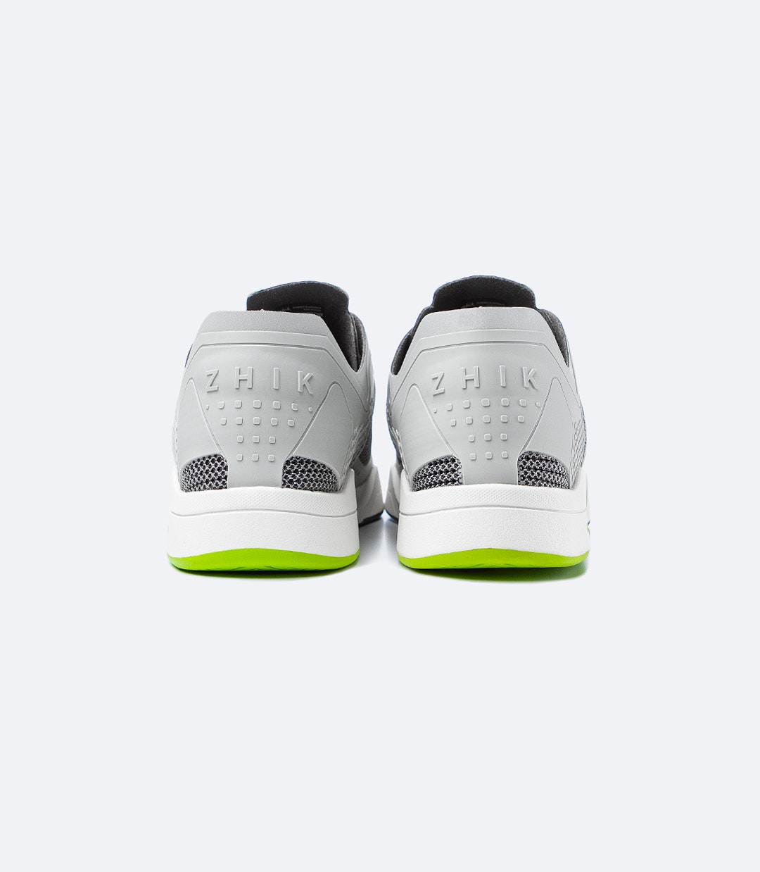 Zhik Fuze shoe in ash, rear angle highlighting breathable moulded upper, reinforced PU support, and flexible cushioned EVA sole.