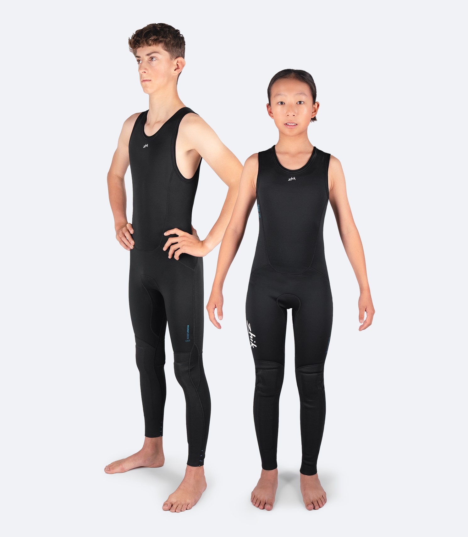 Zhik Youth Microfleece Skiff Suit in black with 2/1mm Microfleece™ neoprene insulation and high-stretch construction for comfort and flexibility