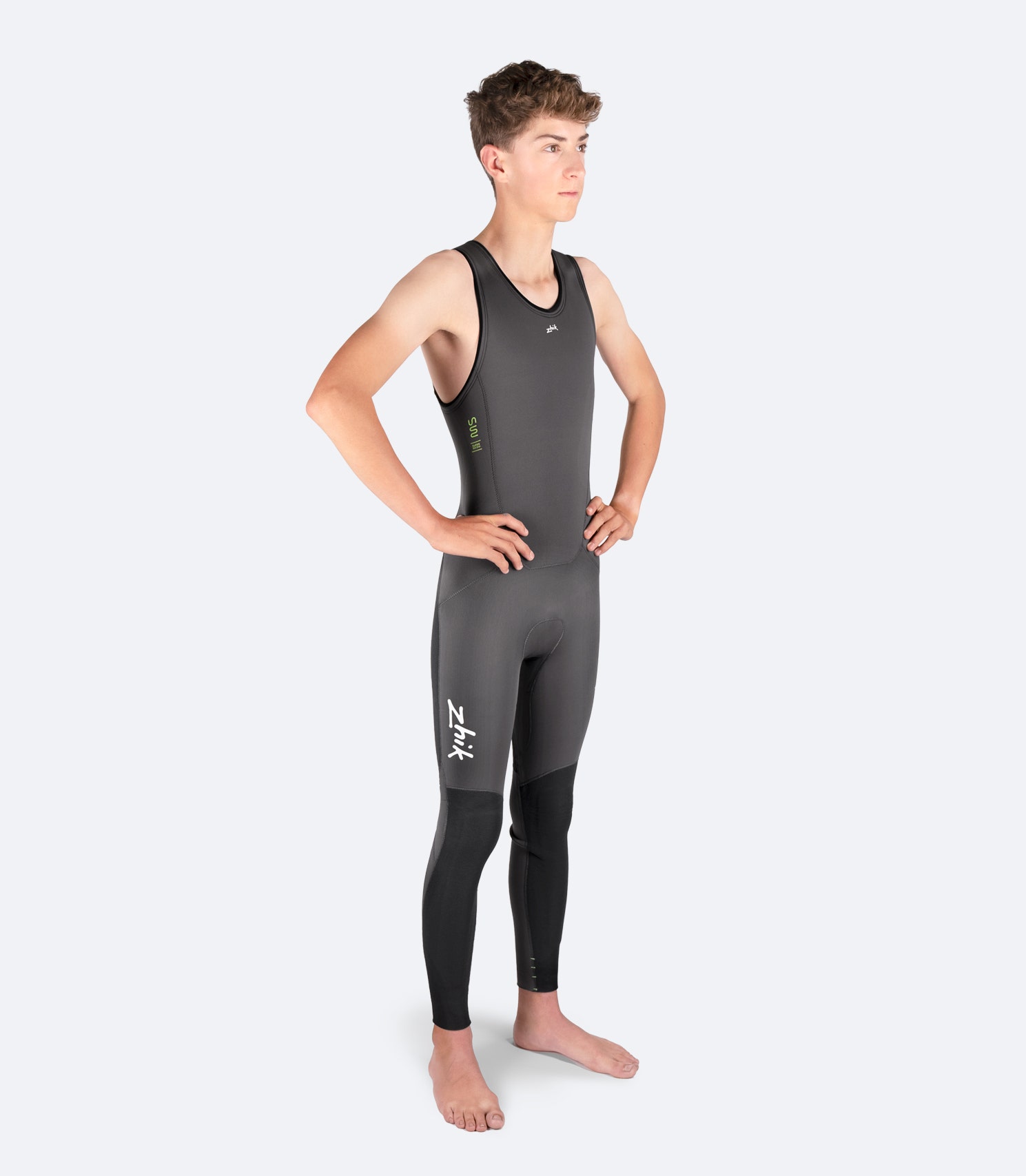 Youth Superwarm Performance Skiff Suit in dark grey
