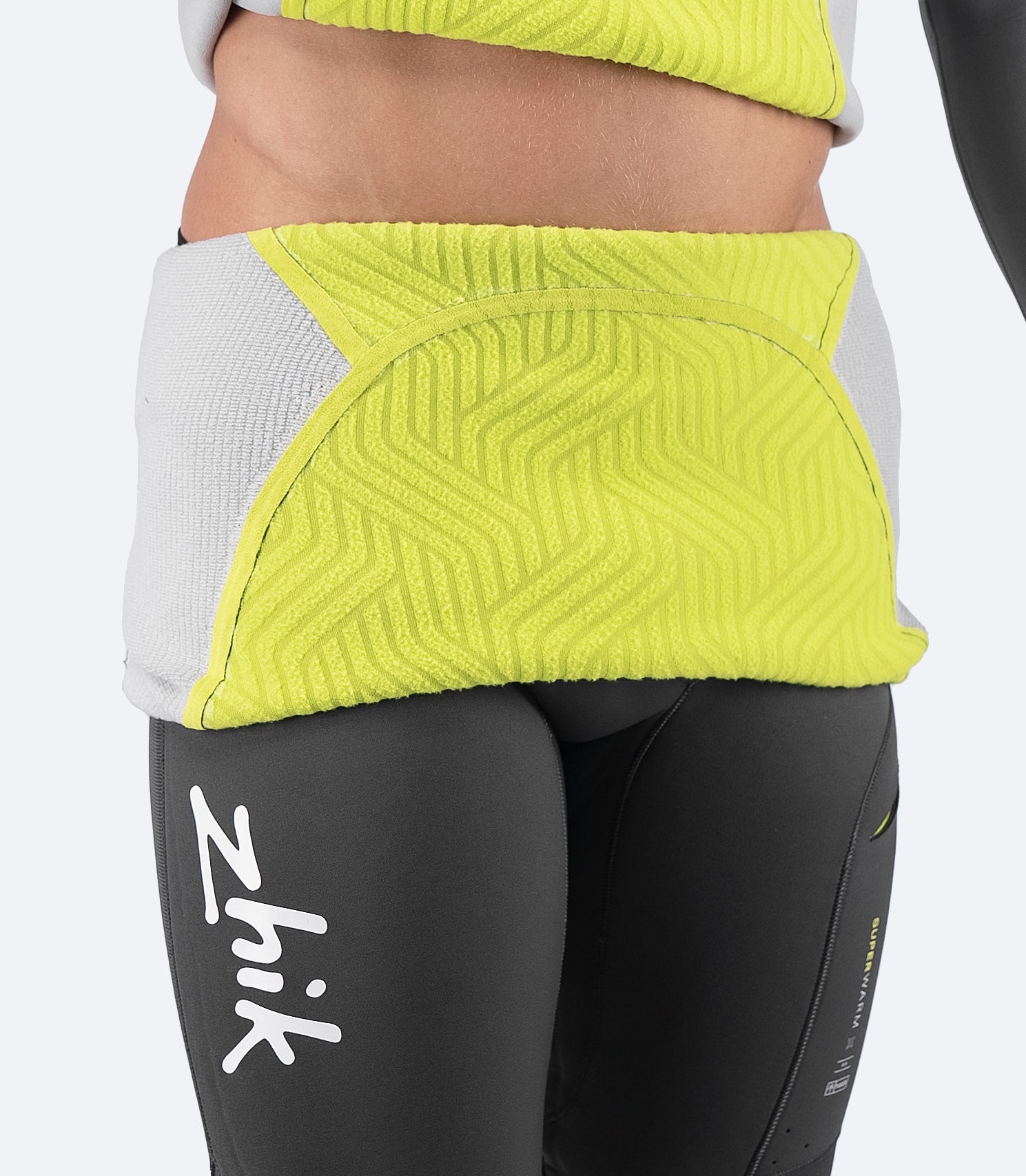 Close-up of the graphene-infused fleece lining in the Men's SuperwarmX Skiff Suit, designed for optimal heat retention and insulation