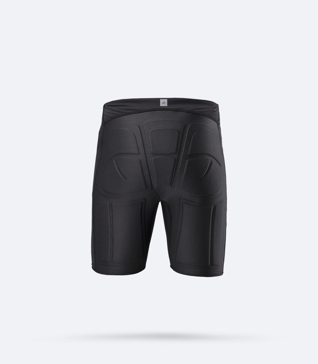 Zhik Youth DeckBeater X Short in Black, rear view showing reinforced ZhikTex II and Yulex® seat panel for abrasion resistance.