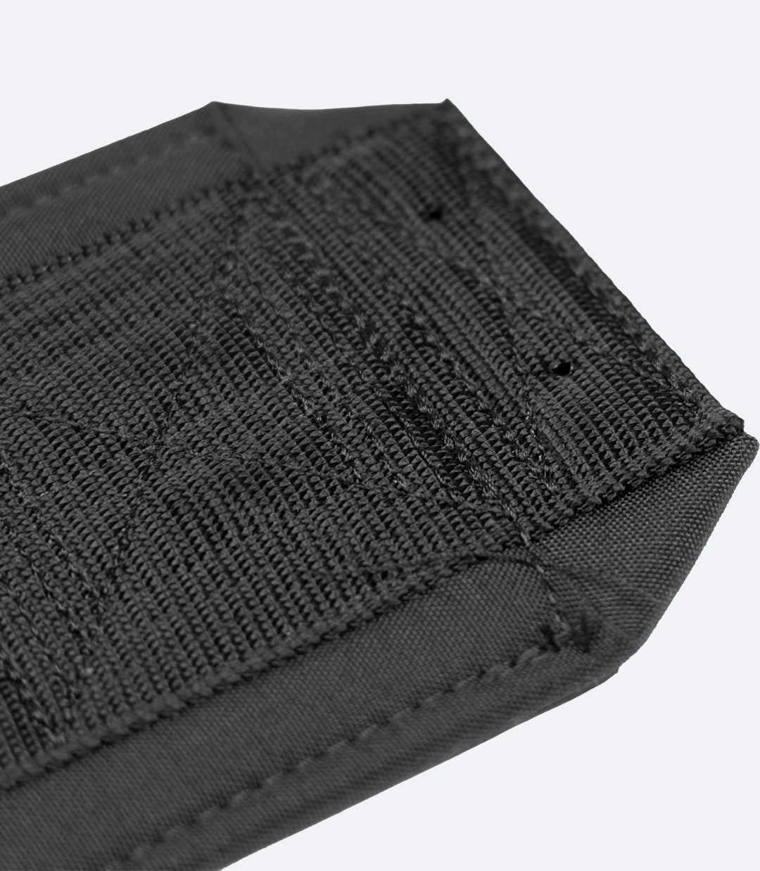 Close up showing the front mounting holes on the Zhik ILCA X Hiking Strap for a strong and secure fit.