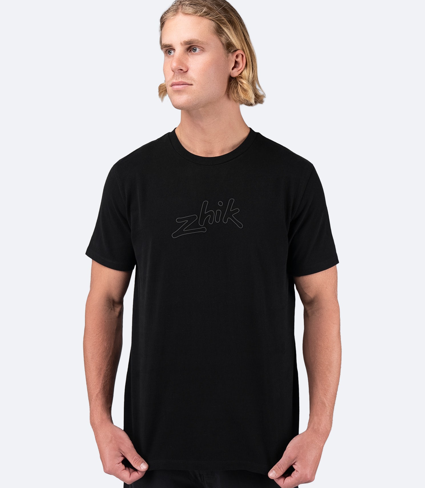 Mens Zhik Logo Cotton T-Shirt - Black | Zhik Europe