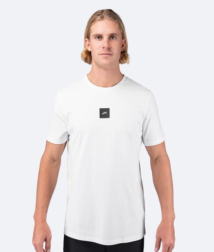 Mens Zhik Block Logo Cotton T-Shirt - White