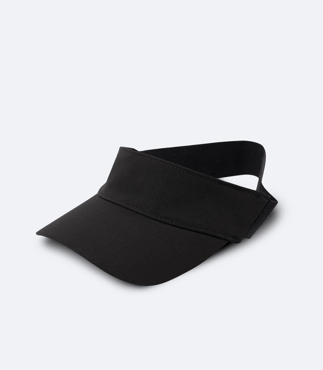 Zhik Fitted Active Visor in black, angled front view showing structured brim and fast-drying fabric.
