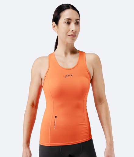 Womens Eco Spandex LT Race Singlet - Flame Red