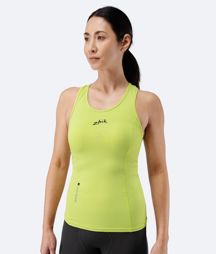 Womens Eco Spandex LT Race Singlet - Lime