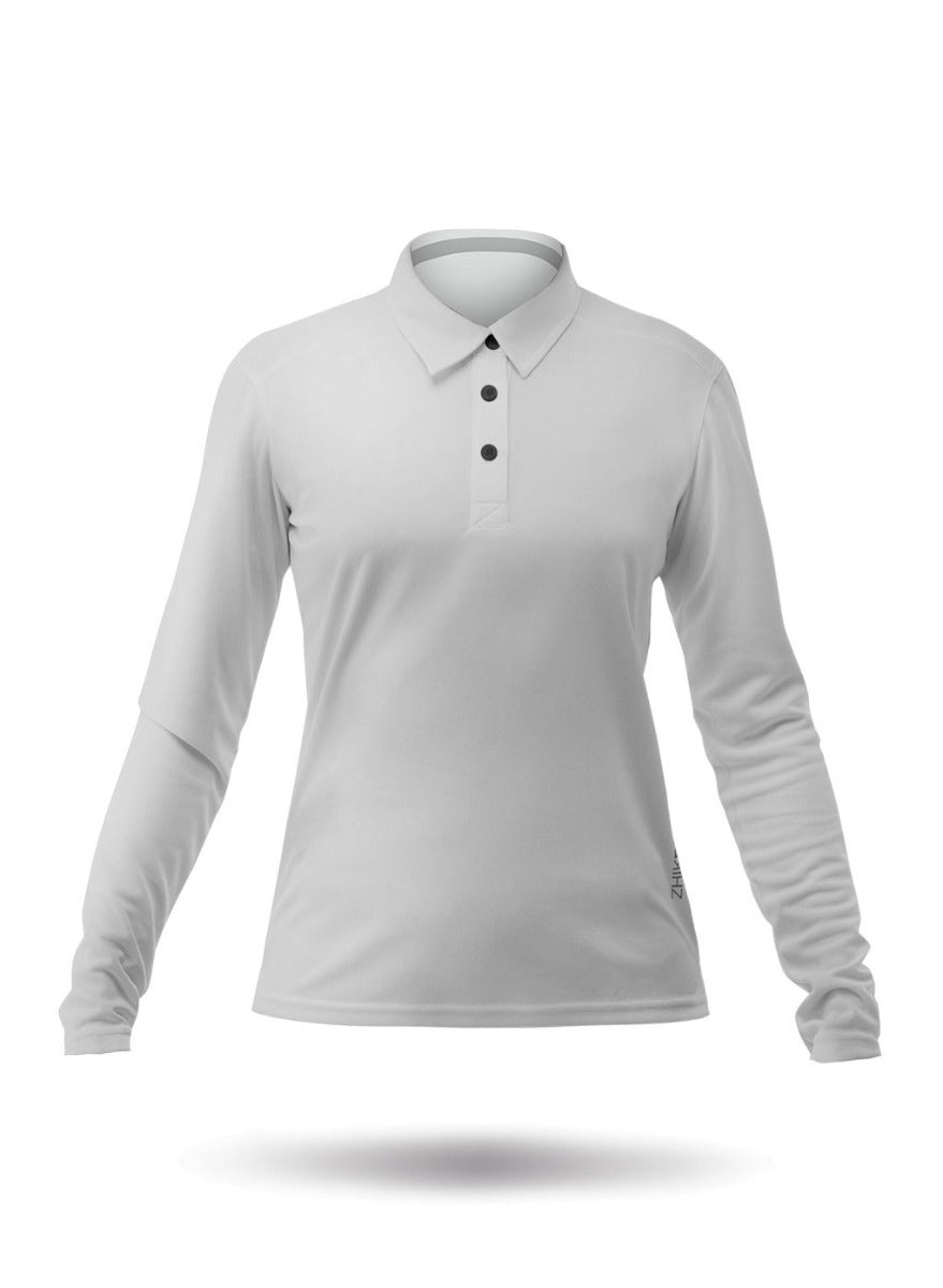Womens ZhikDry LT Long Sleeve Polo - Ash