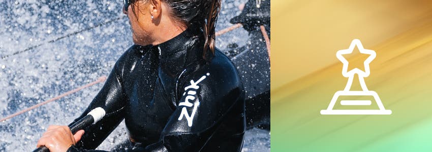 Woman in Zhik wetsuit