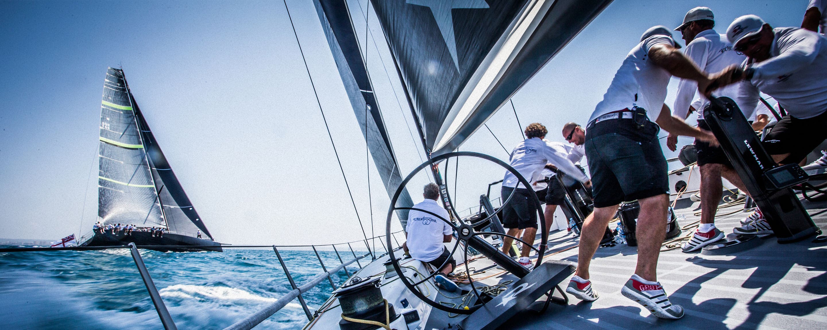 Sailing teams competing