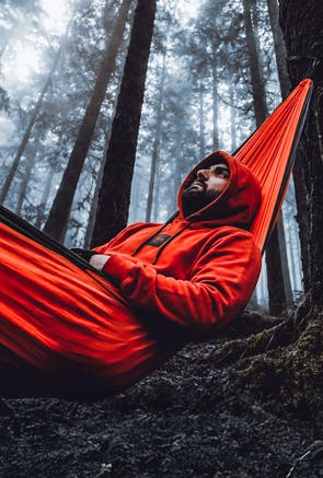 Men on hike with Zhik backpack