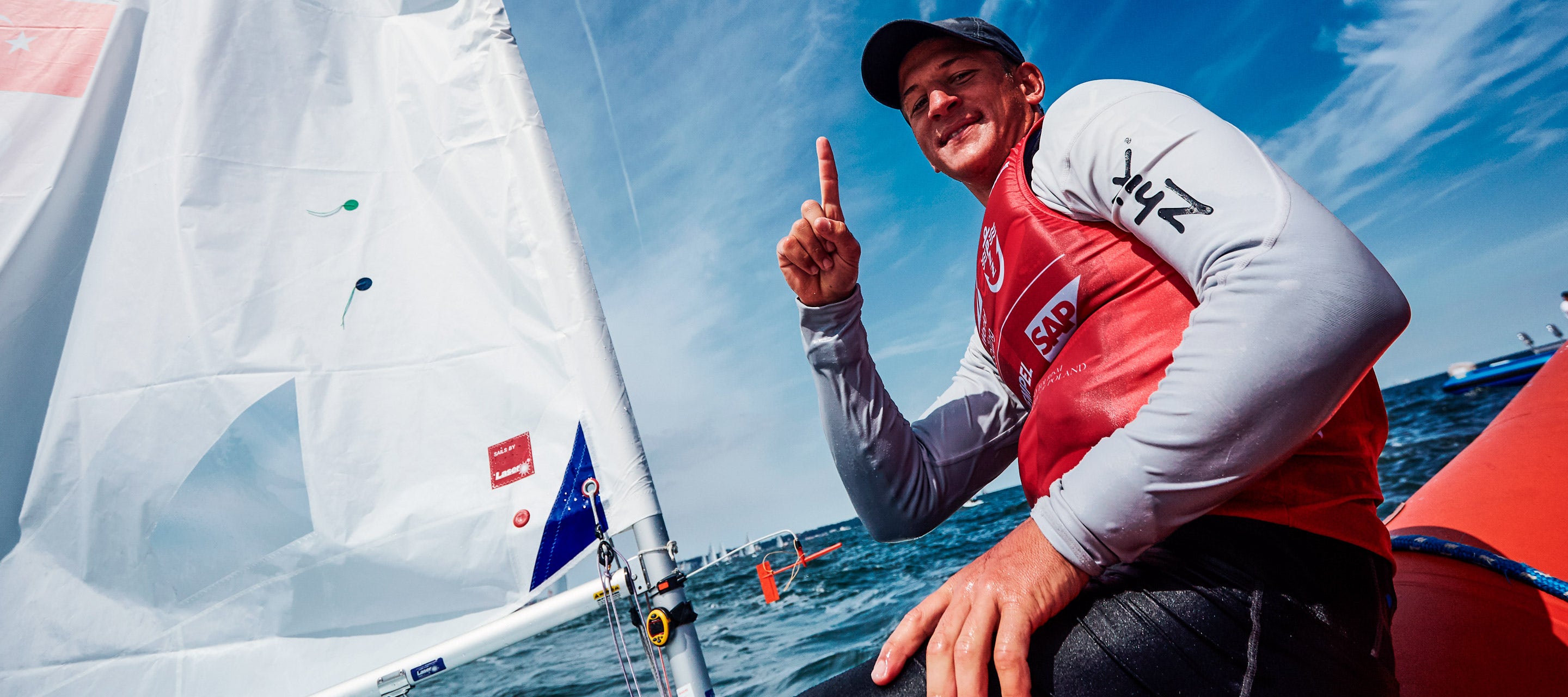 Young athlete racing in Zhik gear