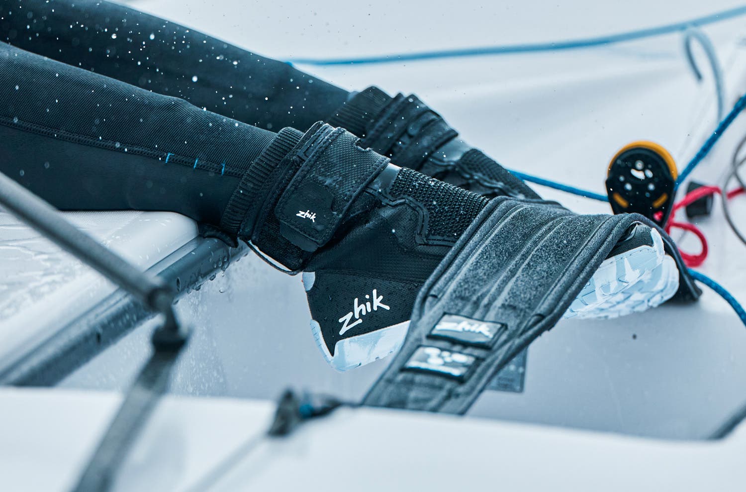 Zhik Hiking X Boot and strap connection on water