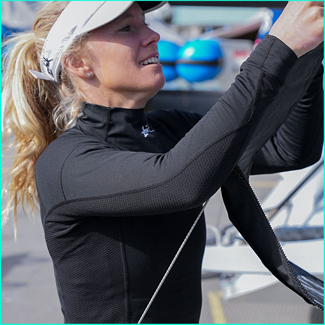 Woman in Zhik wetsuit