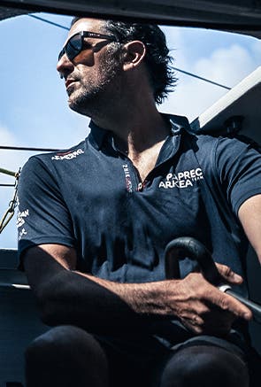 Man wearing Zhik sailing jacket